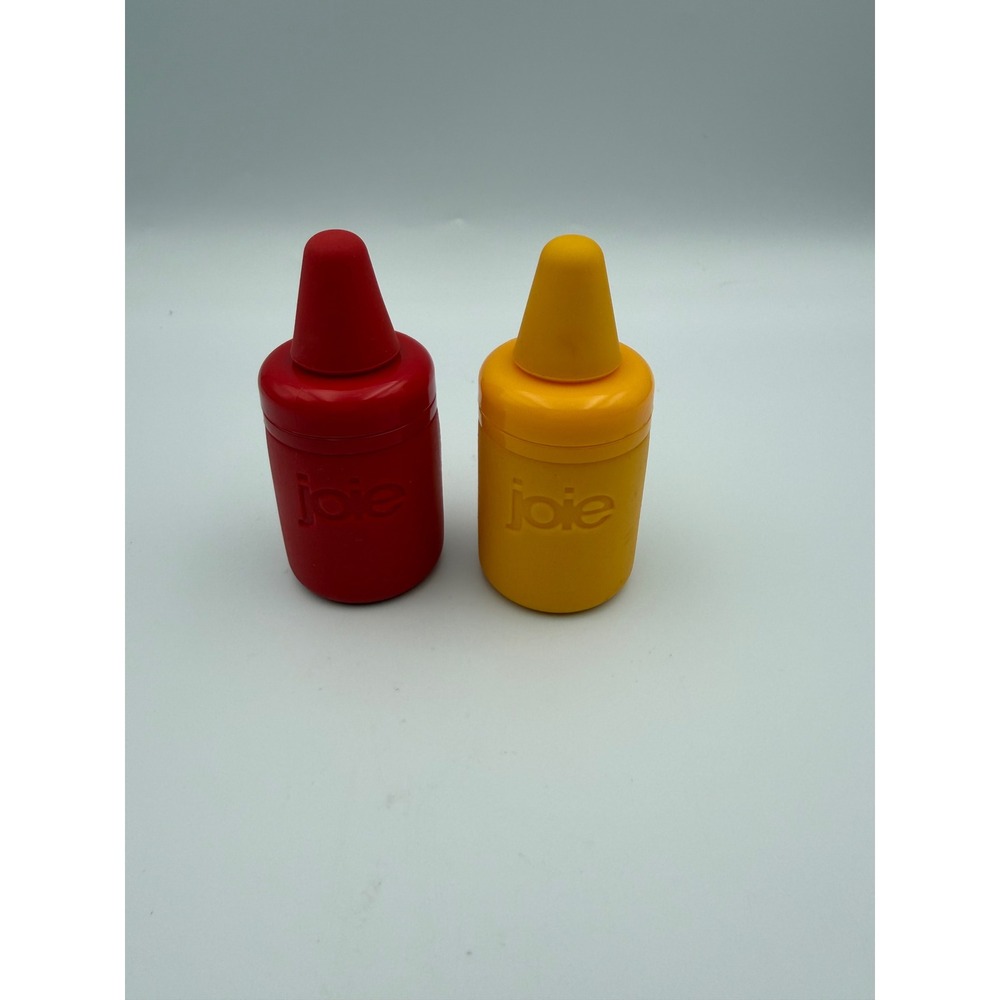 Joie MSC Mini Condiment Squeeze Bottles Red Yellow 2oz Set of 2 Travel Size